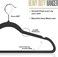 Velvet non-slip Suit Clothes Hangers,360&deg; rotating hook (100pc, Black)