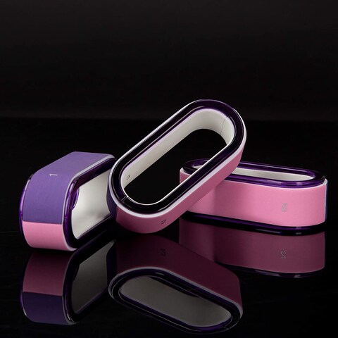 T4B Mimo 3 Sided Oval Cosmetic Tool Purple Nail Buffer Block Manicure Pedicure, 3 Ways In One Block
