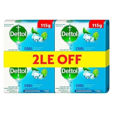 Dettol Antibacterial Soap - Cool - 115 gram - 4 Piece