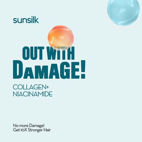 Sunsilk Collagen Blends Conditioner for damaged hair Out With Damage Infused with Collagen + Niacinamide 170ml