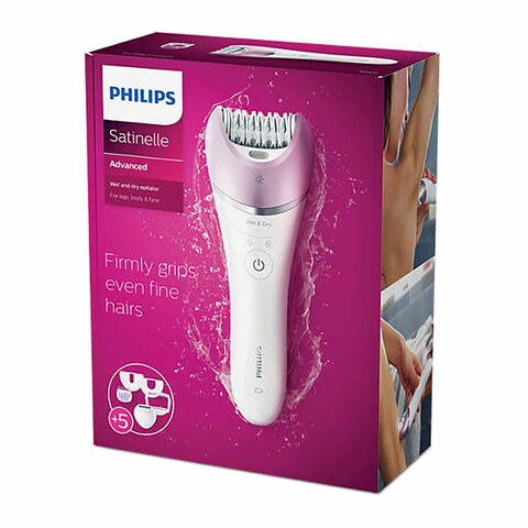 Philips Satinelle Advanced Wet &amp; Dry Epilator - White - BRE632/00