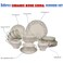 XIANGYU Dinner Set Porcelain Gold, 24pcs tea set; (12)pcs tea cup/saucer, (1) 10'5 flat plate, (6) 7'5 flat plate, (2) tea pot, (2) sugar pot, (1) milk pot. New Ceramic Bone China, The rich and colorf