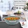 LIFE SMILE Wok Pan with Glass Lid - Induction Bottom Safe Frying Pan Double Handle with Durable Non-Stick Granite Coating - Oven Safe Fry Pan With Wooden Turner (28 CM (4.4 Liters), Cyan)