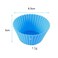 12-Piece Multicolor Silicone Cup Cake Mould Set Multicolour 7x4x3.2centimeter