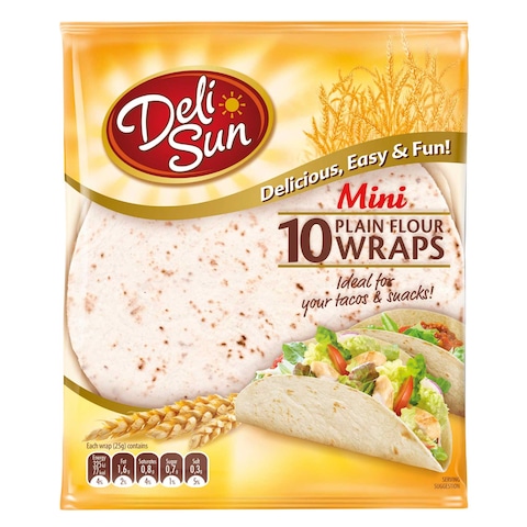 Delisun Soft Taco Mini Wheat Tortillas 250g (10 Pieces)