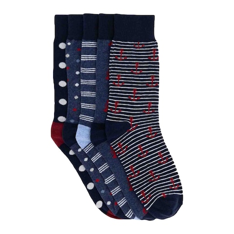 Men Printed Socks Assorted 3 Pieces Pack