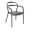 Tramontina Since 1911, Made In Brazil Sissi Graphite Polypropylene And Fiberglass Chair With Armrests