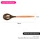 Fissman Slotted Spoon Chefs Tools 32cm - Silicone With Wooden Handle
