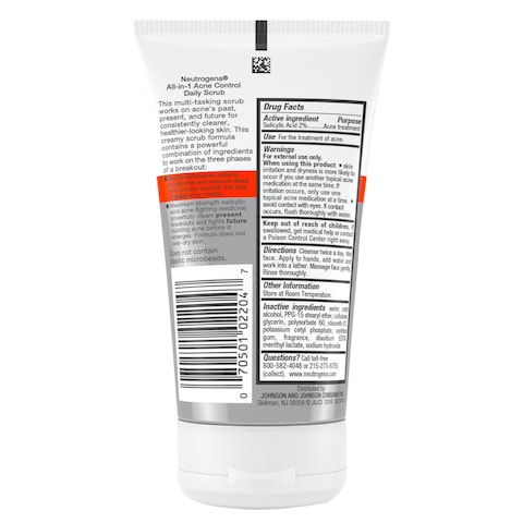 Neutrogena All In 1 Acne Scrub125Ml