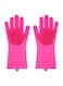 Generic Pair Of Silicone Gloves Pink 35X8X3cm