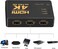 Ntech HDMI Switch Splitter 3 Ports With Remote Control, UHD 2K 4K Support And HD Audio For Xbox One Apple TV HD TV Ps3 PS4 (Black)