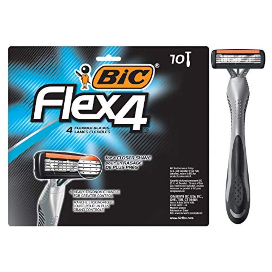 Buy BIC Flex 4 Men's 4-Blade Disposable Razor, 10 Count Online ...