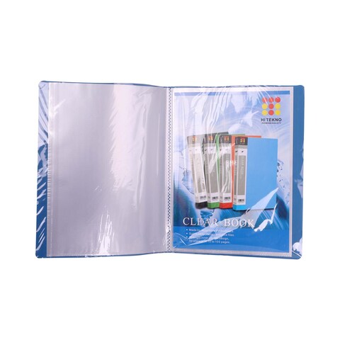 Hi Tekno Clear Display Book - 40 Pockets - Blue