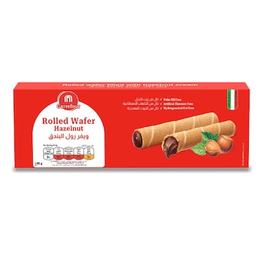 Carrefour Wafer  Rolls Filled With Hazelnut Cream 80g