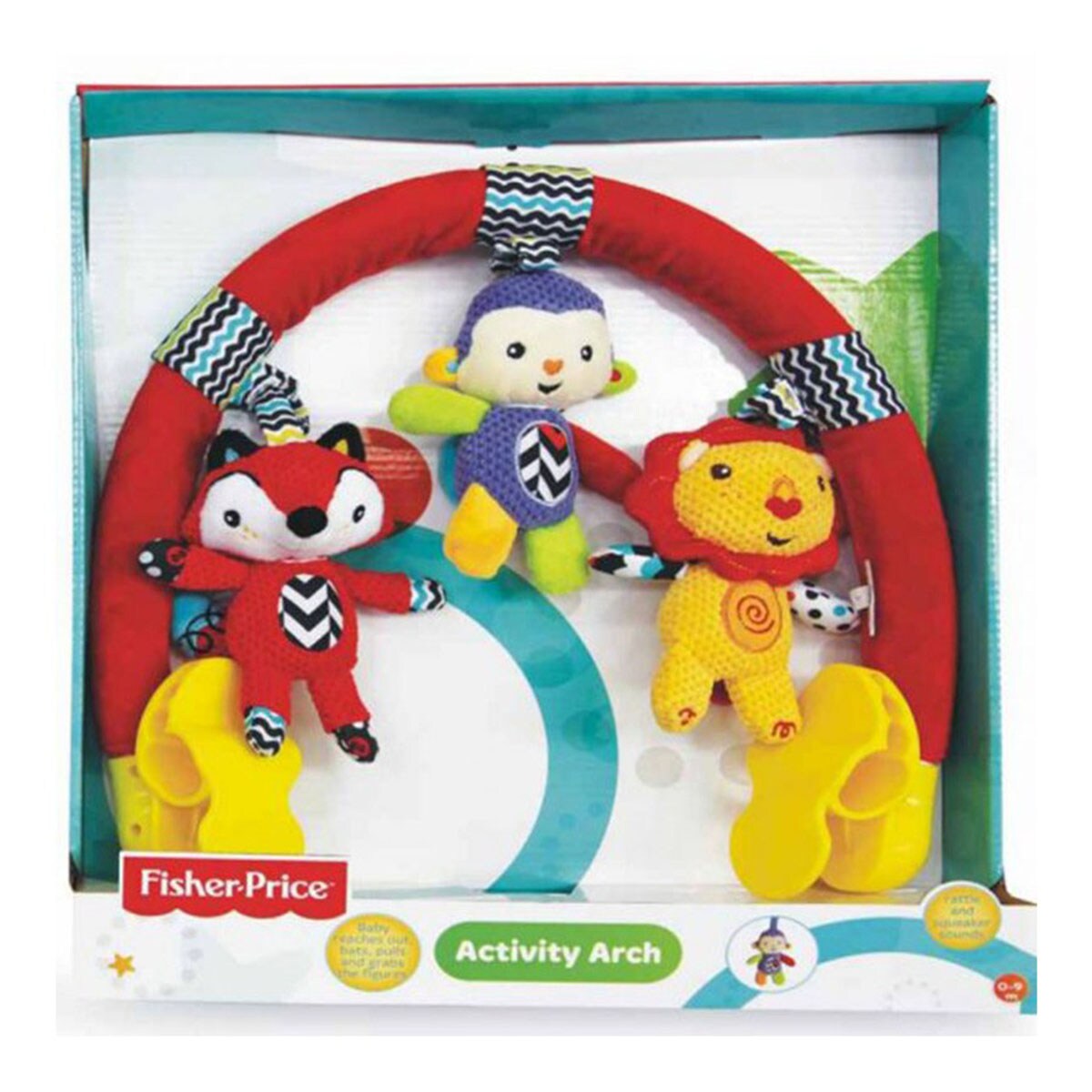 Buy Fisher Price Activity Arch White With Soft Toy Featuring Texture ...