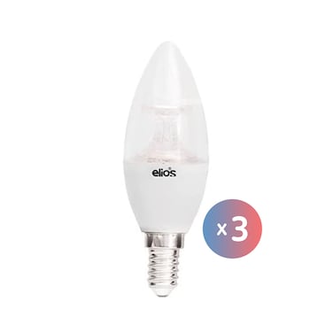 إليوس لمبة ليد بلحة - 5 وات - إضاءة دافئة - 3 لمبات