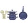 In House 13 Pieces Turkish Granite Cookware Set With Steel Lid - Blue