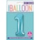 34" Giant POWDER Blue Number 1 FOIL Balloon
