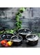 ROYALFORD 8-Piece Cookware Set Black/Clear standard