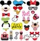 Aaon 25Ct Mickey Photo Booth Props With Stick, Donald Duck Selfie Props, Mickey Mouse Themed First Birthday Party Supplies, Donald Backdrop Decorations