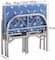 Galaxy Design Heavy Duty Metal Build Folding Bed Silver &amp; Blue Color - Single Size ( L x W x H ) 190 x 90 x 75 cm Model - GDF-19090FB.