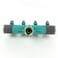 Generic-Hose Splitters Irrigation Adapter 4-way Water Hose Connectors Full Metal Body with Valves Handle and Rubberized Grip EU Standard