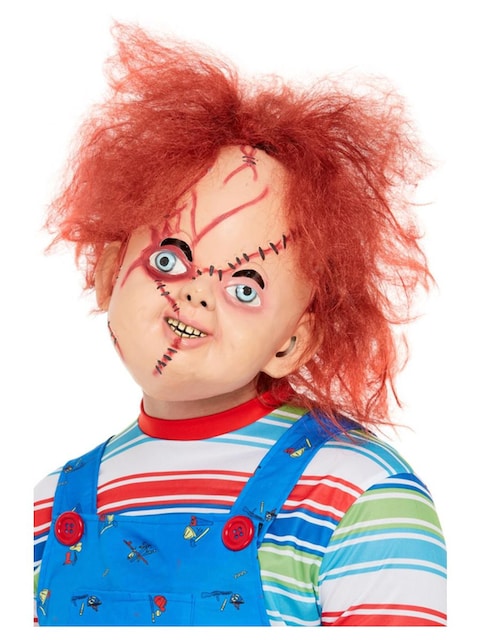 Smiffy&#39;s Overhead Stitch Detail Chucky Latex Mask- Brown