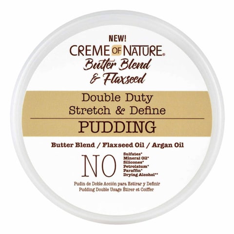 Creme of Nature Butter Blend And Flexseed Double Duty Stretch And Define Pudding Hair Cream 340ml
