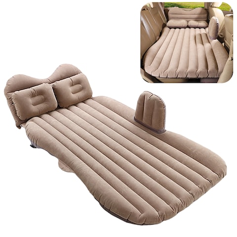 اشتري Generic-Portable Car Mattress Foldable Cushion Air Bed Inflatable Mattress Car Bed with Air-Pump Camping Travel Mattress في الامارات