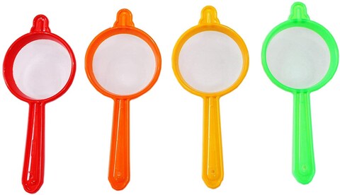 Lavish Plastic Tea And Coffee Strainers, Multicolor (Set Of 4)