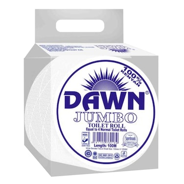 Dawn Jumbo Toilet Roll White 100m