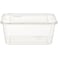 Cosmoplast 1000 ml Pack of 10 Clear Microwave Containers with Clear Lids, IFCMMWCLT100S01TP