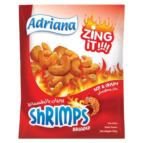 Adriana Zing It Hot And Crispy Breaded Shrimps 750g