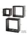 Greenco 3-Piece Floating Cube Shelve Grey 9.1x4.1x9.1inch
