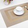 Set of 4 Durable Non-Slip, Heat Insulation &amp; Stain Resistant Washable Kitchen Table Mats for Dining Table (Chocolate Brown)