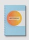 Lowha Spiral Notebook With 60 Sheets And Hard Paper Covers With Circular Gradient Design, For Jotting Notes And Reminders, For Work, University, School
