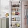 COZY NEST Over-the-Door Storage Rack Organizer 5-Tier Adjustable Baskets Organization,Metal Hanging Pantry Wall Mounted Spice jar for Kitchen, Home, and Laundry