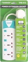 Terminator 3 Way Universal Extension Socket 3M