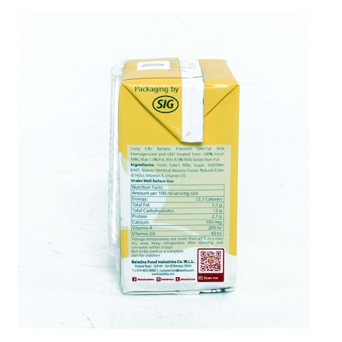 Baladna Milk Banana Flavored 125ml