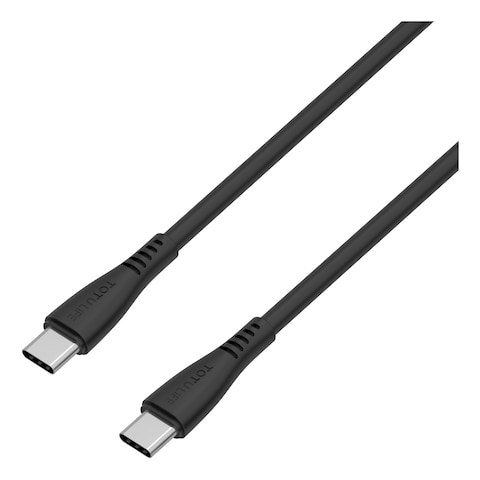 توتولايف فليكس بي دي كابل شحن البيانات USB-C إلى USB-C أسود 1 متر
