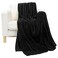Comfy - King Size Flannel Fleece Blanket - Black