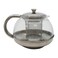 Tea And Coffee Pot With Lid And Stand Clear And Silver 800ml