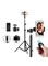 Generic Aluminum Alloy Studio Photography Light Tripod Stand With Ball Head Cellphone Clamp 190centimeter Black