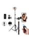 Generic Aluminum Alloy Studio Photography Light Tripod Stand With Ball Head Cellphone Clamp 190centimeter Black