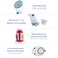 Generic-Four-In-One Electric Face Washing Cleansing Brush Blackhead Pore Cleaner Blue
