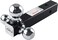 Toptow 64173Hp Trailer Hitch Tri Ball Mount With 5/8 Inch Hitch Pin, Chrome Balls, Fits For 2 Inch Hitch Receivers, Hollow Shank