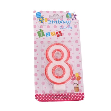 Tiba Birthday Numerical Candle - Number 8