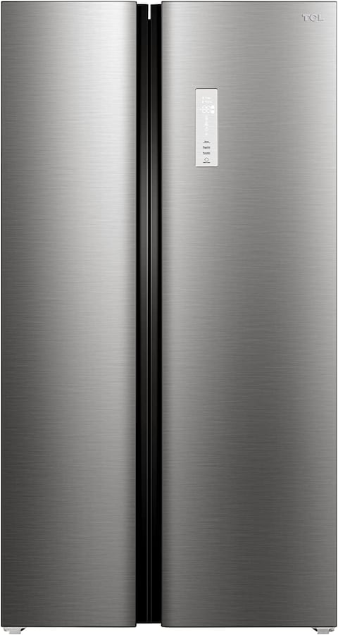 TCL 635L Side By Side Refrigerator, Total No Frost 2 Door SBS Fridge, Inverter Compressor, LED Display With Touch Button Control, Interior LED Light, Super Cooling &amp; Freezing Function, Inox, P635SBSN