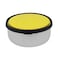 RAJ STEEL STORAGE BOWL WITH YELLOW PLASTIC LID -18 CM