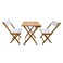 Acacia Wood Chair And Table Balcony Set With Cushion